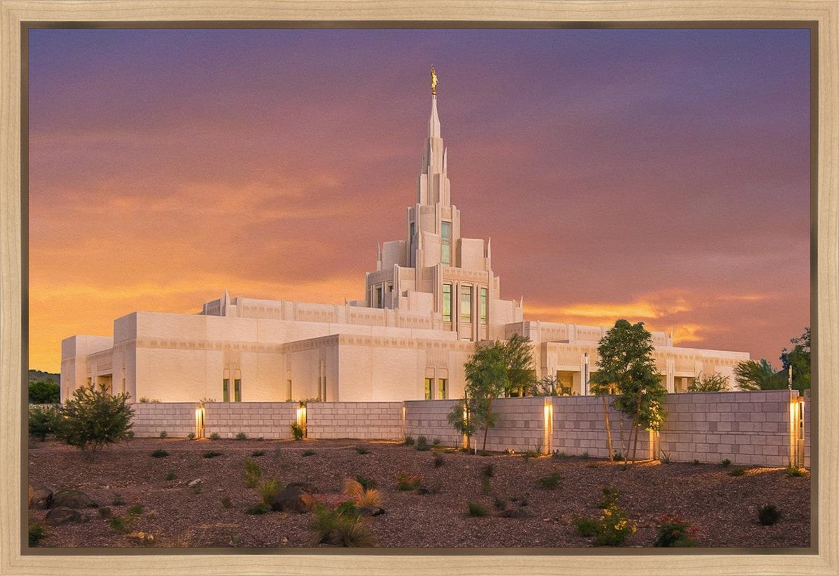 Phoenix Temple Sunset Gallery Wrap