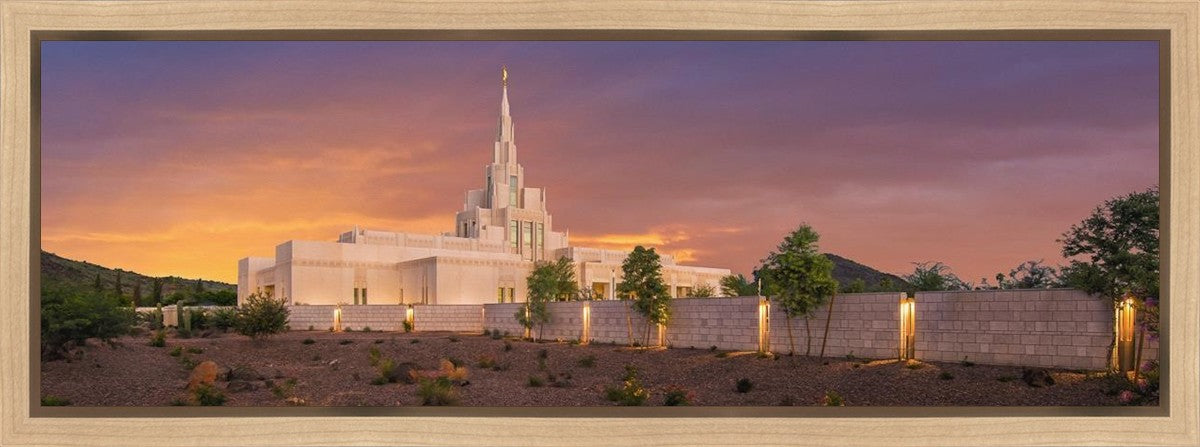 Phoenix Temple Sunset Gallery Wrap