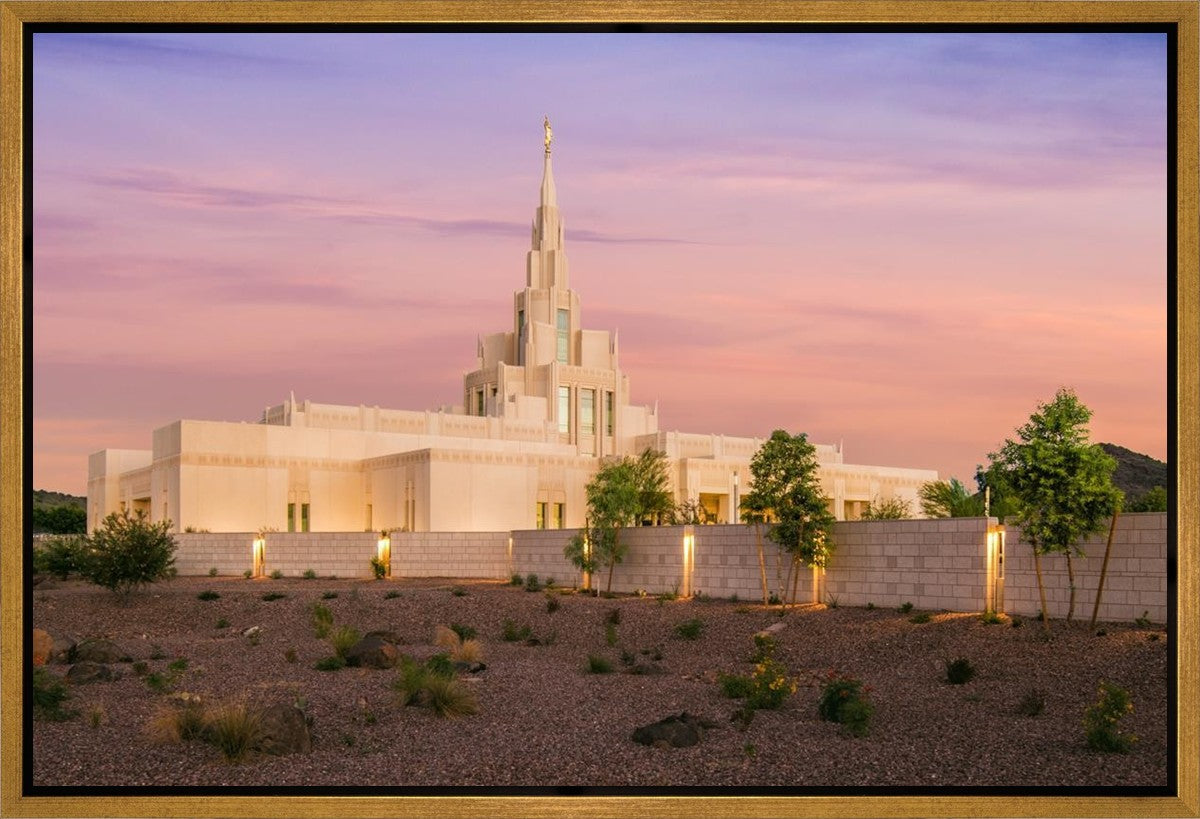 Phoenix Temple Dusk Gallery Wrap