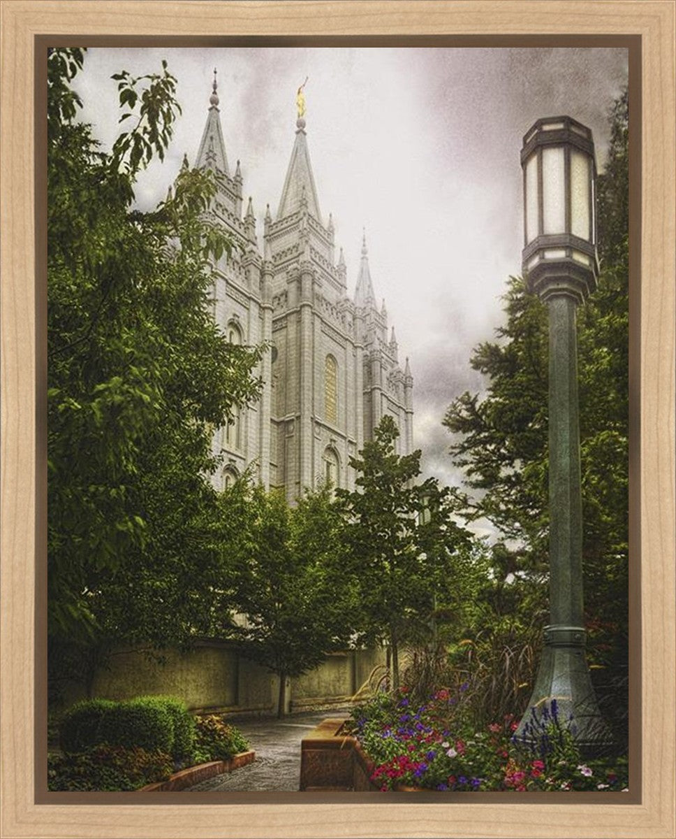 Salt Lake Temple Everglow Gallery Wrap