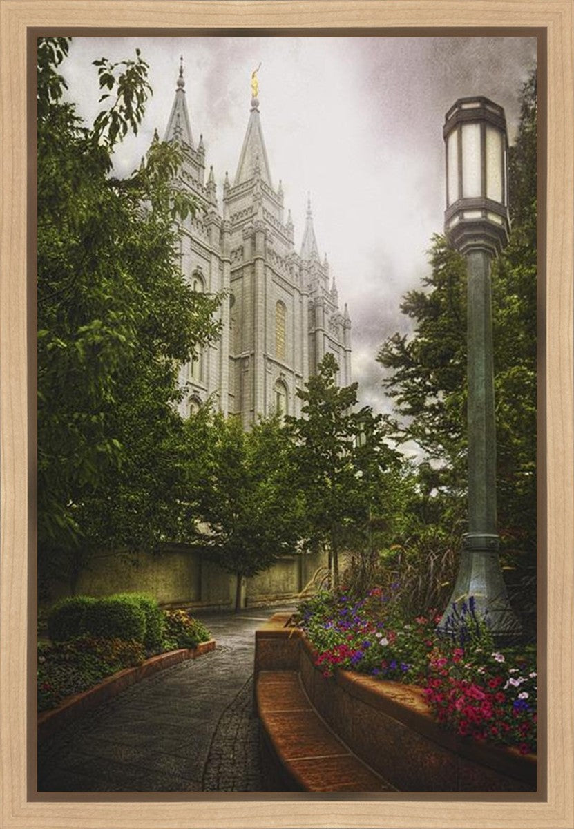 Salt Lake Temple Everglow Gallery Wrap