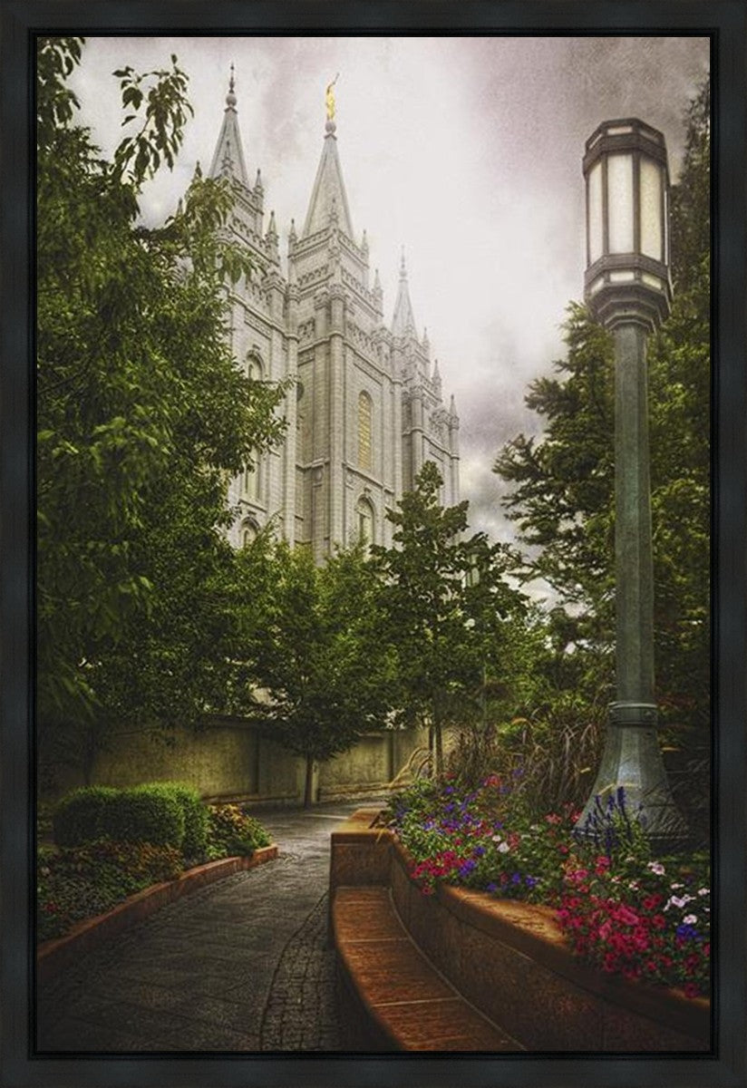 Salt Lake Temple Everglow Gallery Wrap