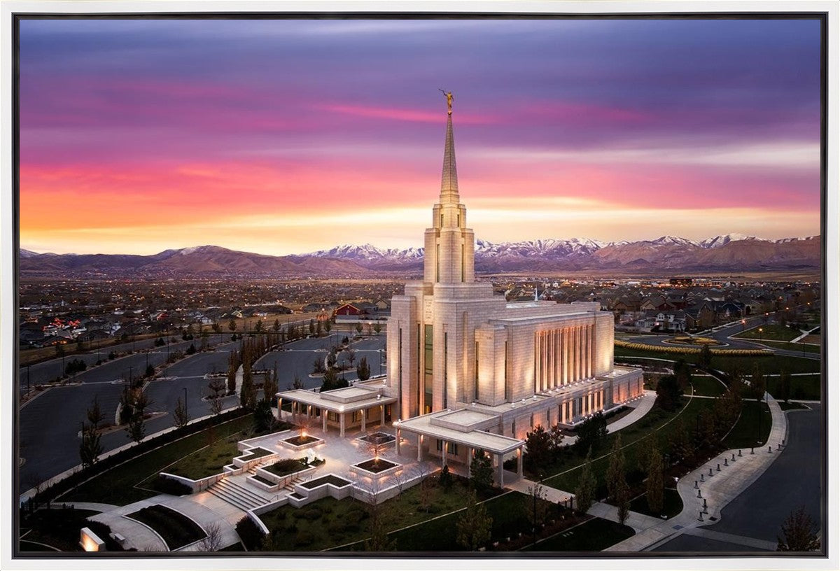Oquirrh Mountain Pink Sunset Aerial