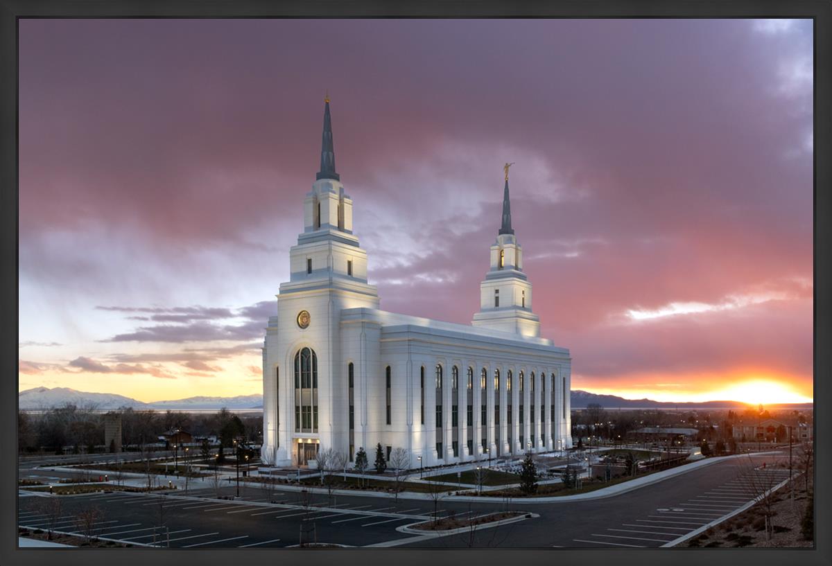 Layton Utah Pink Sunset Large Wall Art