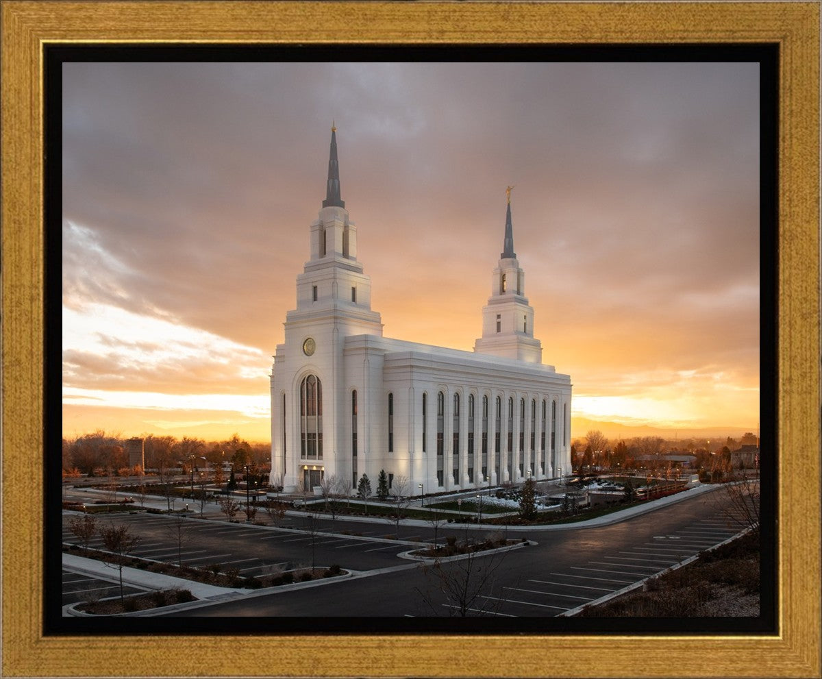 Layton Utah Golden Glow Sunset Gallery Wrap