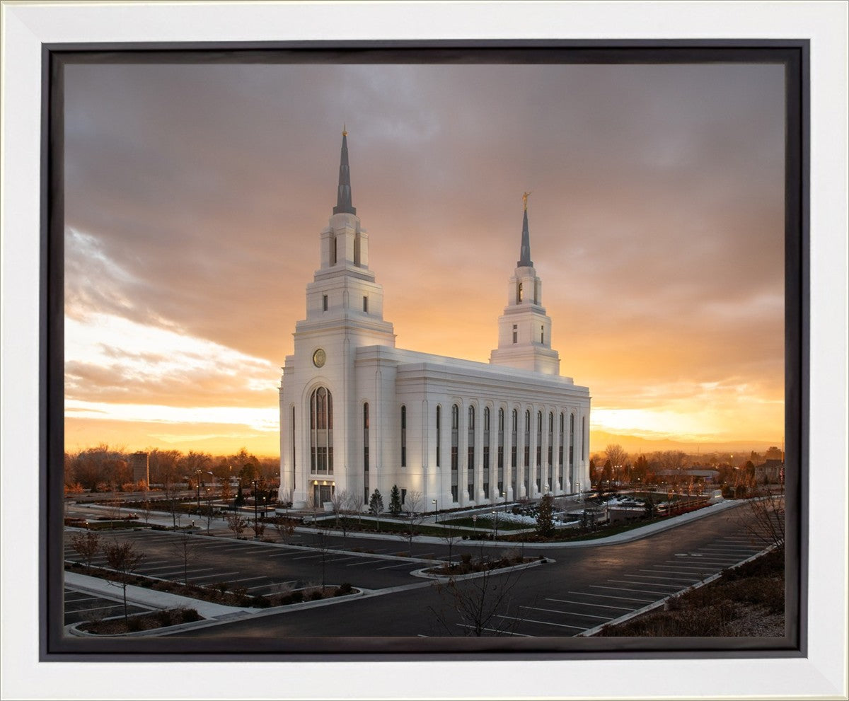 Layton Utah Golden Glow Sunset Gallery Wrap