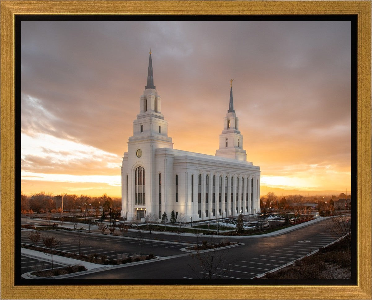 Layton Utah Golden Glow Sunset Gallery Wrap