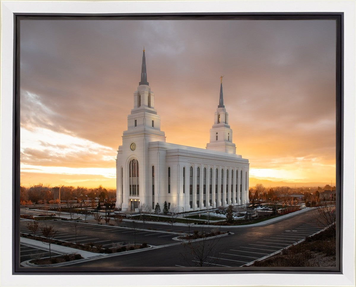 Layton Utah Golden Glow Sunset Gallery Wrap