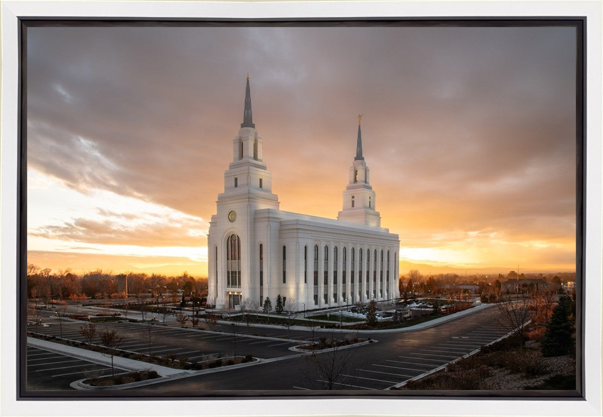 Layton Utah Golden Glow Sunset Gallery Wrap