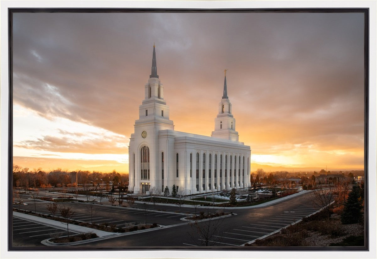 Layton Utah Golden Glow Sunset Gallery Wrap