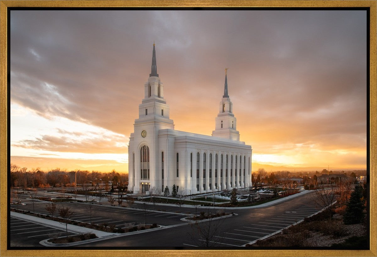Layton Utah Golden Glow Sunset Gallery Wrap