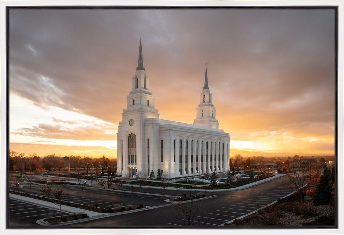 Layton Utah Golden Glow Sunset Gallery Wrap