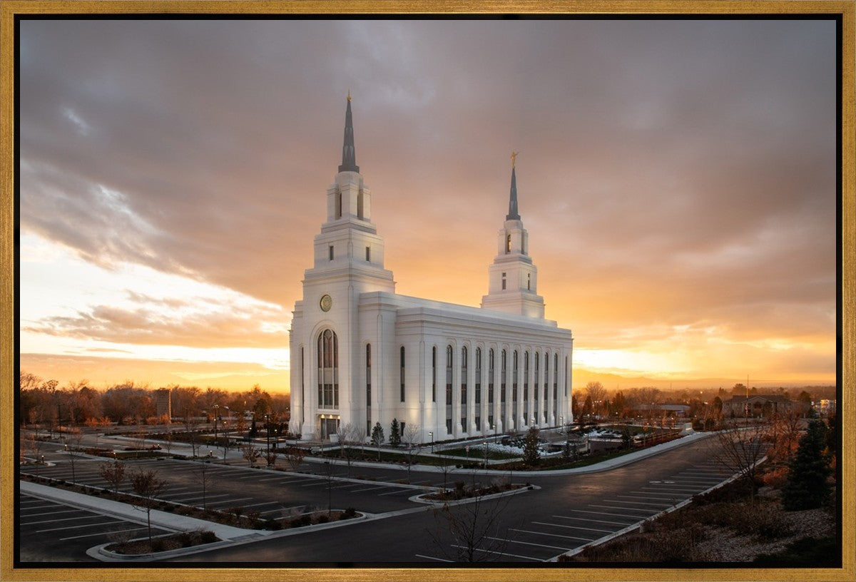 Layton Utah Golden Glow Sunset Gallery Wrap