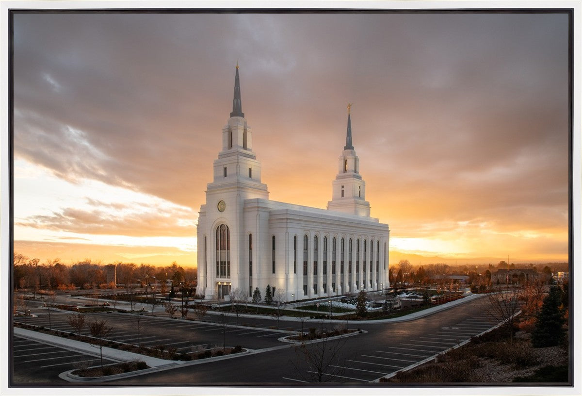 Layton Utah Golden Glow Sunset Gallery Wrap