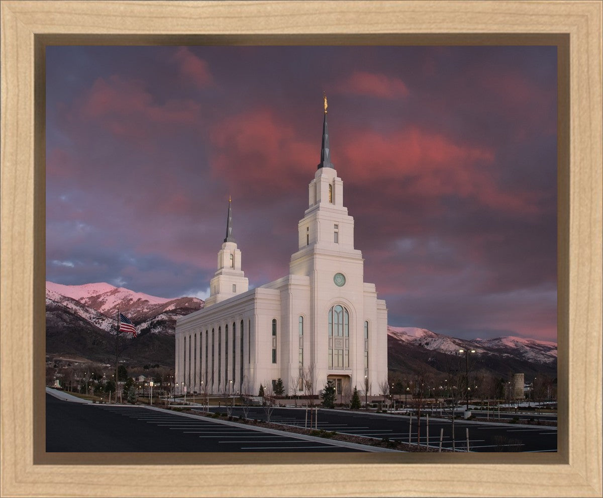 Layton Utah Pink Winter Sunset Gallery Wrap