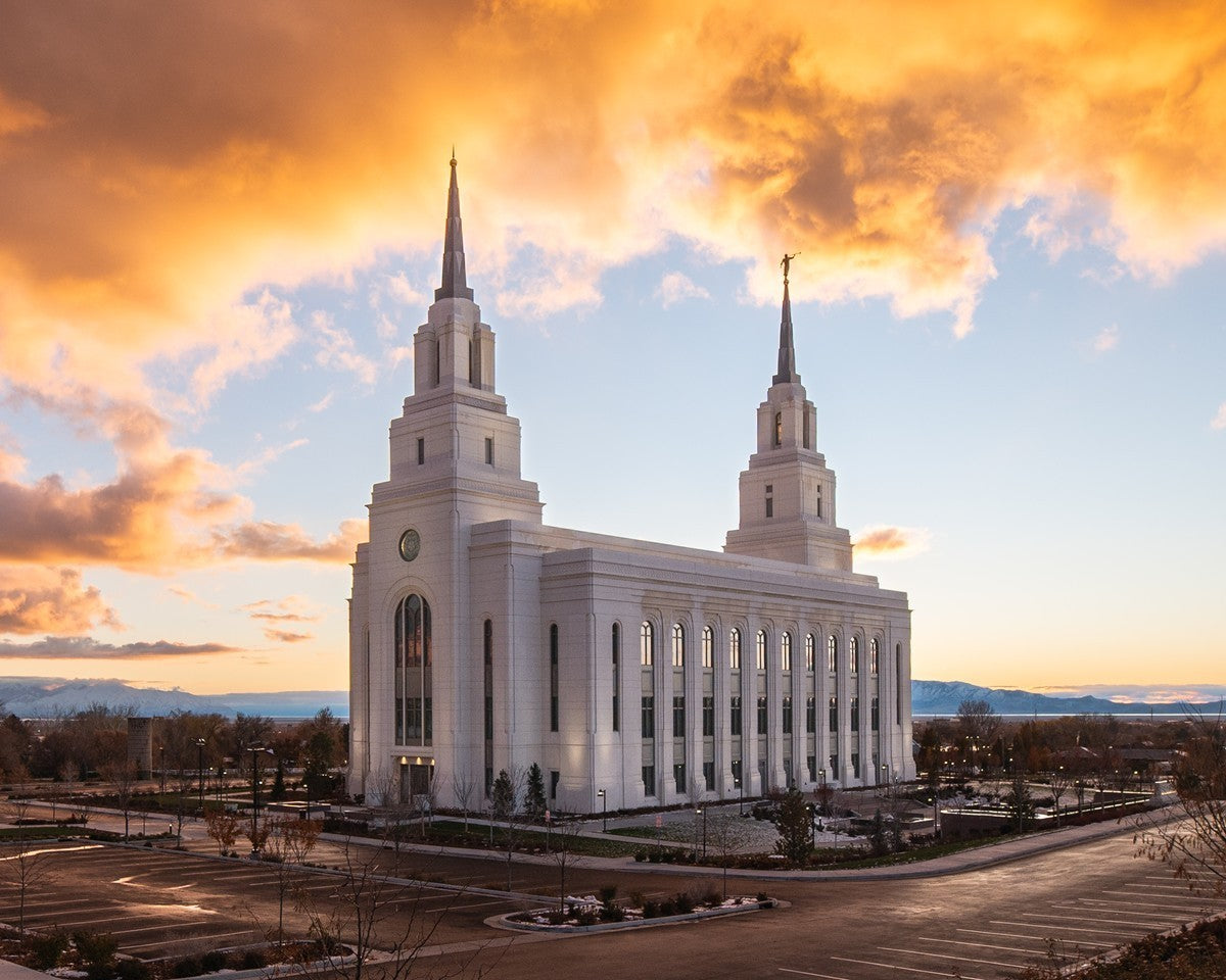 Layton Utah Fire in The Sky Gallery Wrap