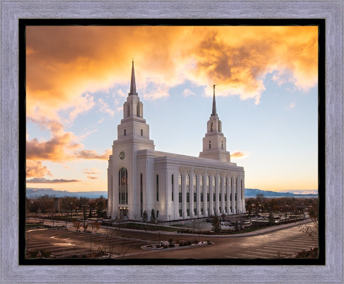 Layton Utah Fire in The Sky Gallery Wrap