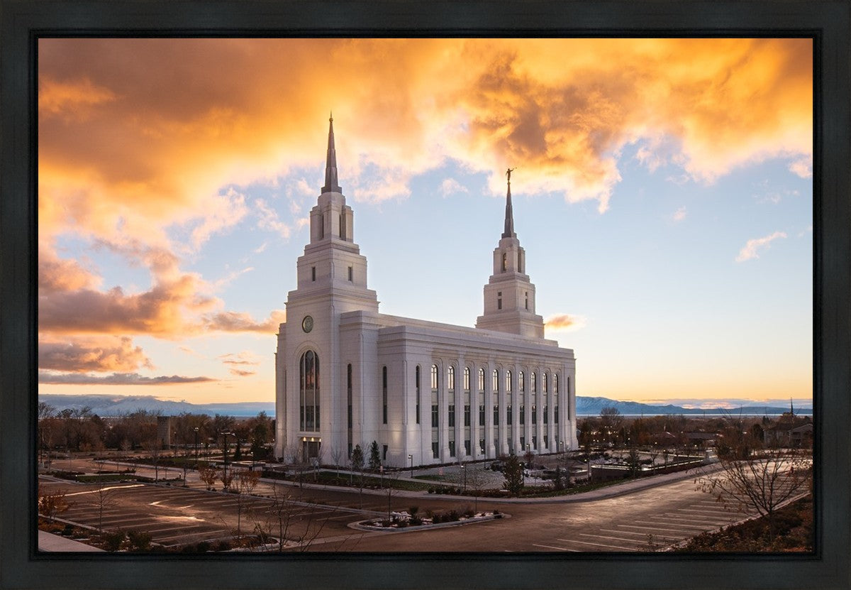 Layton Utah Fire in The Sky Gallery Wrap