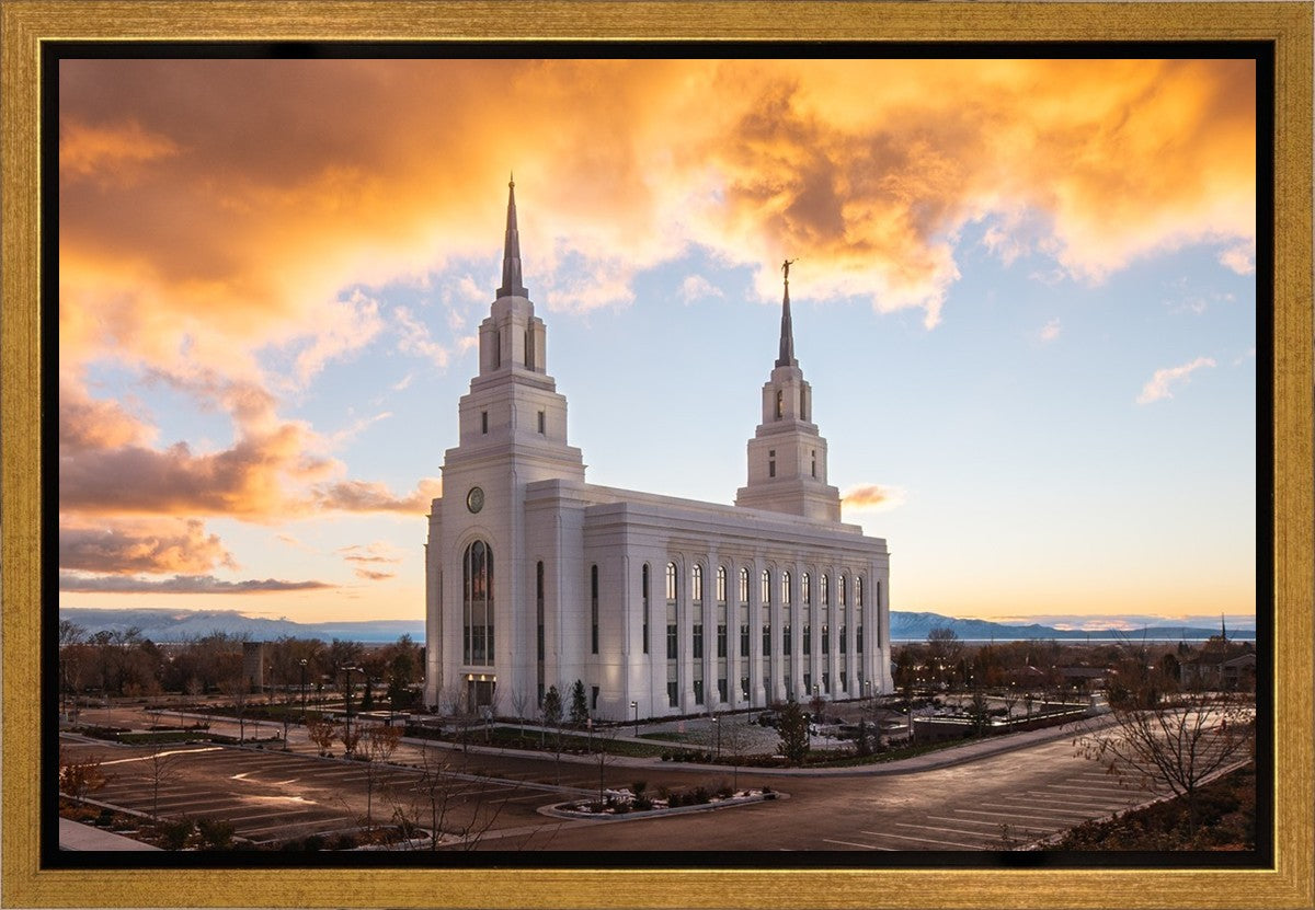 Layton Utah Fire in The Sky Gallery Wrap