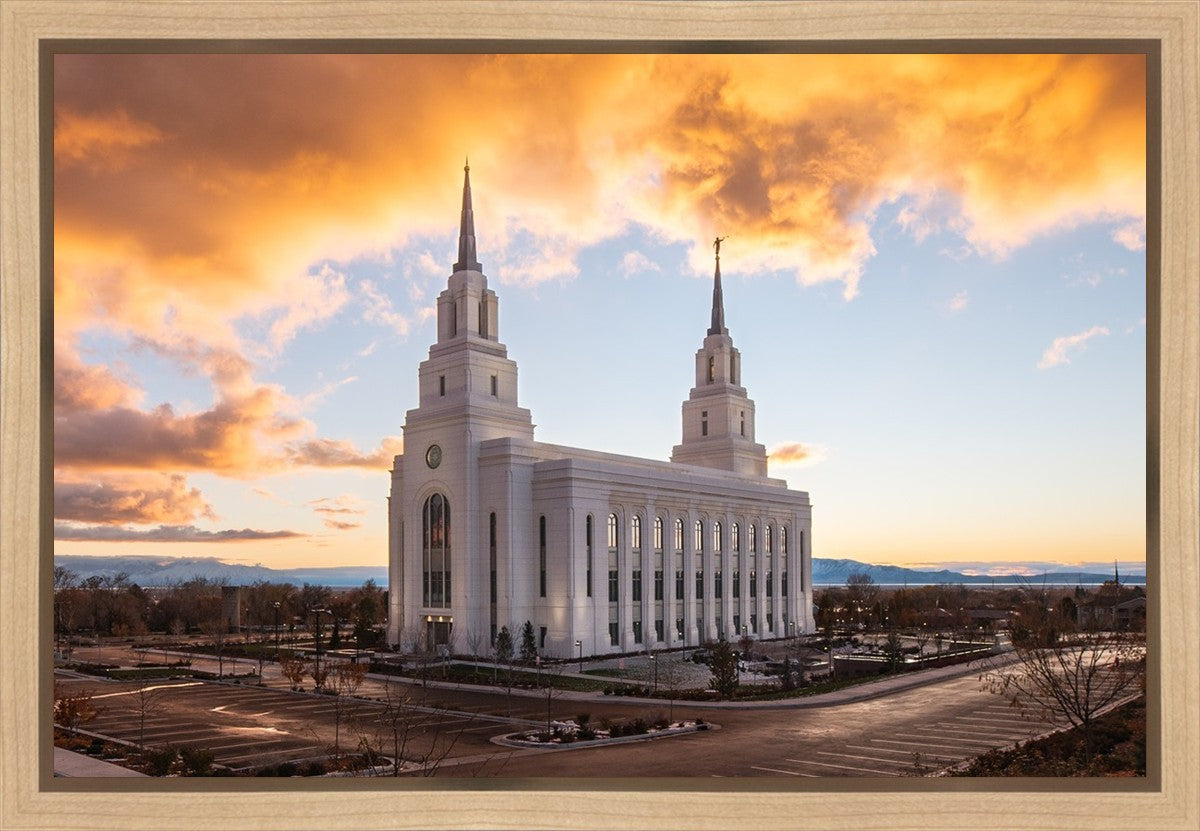 Layton Utah Fire in The Sky Gallery Wrap