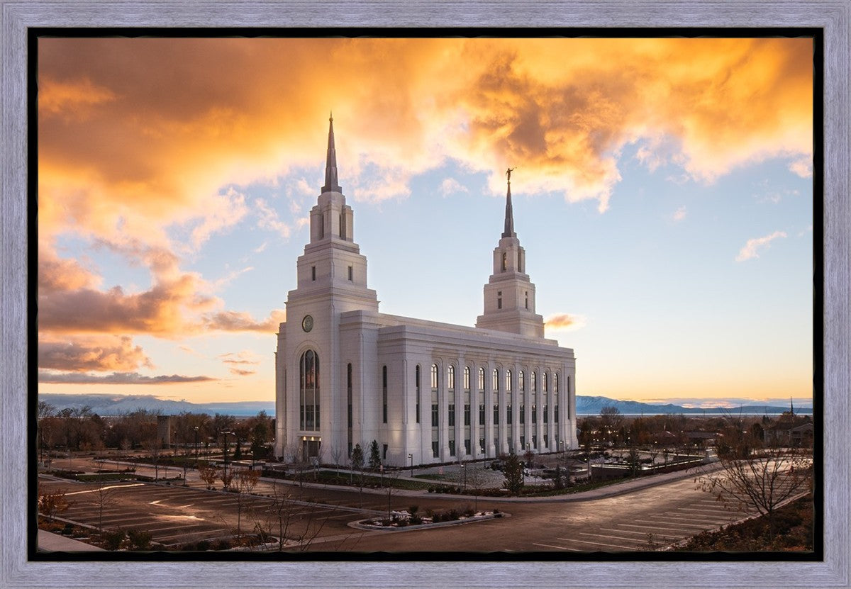Layton Utah Fire in The Sky Gallery Wrap