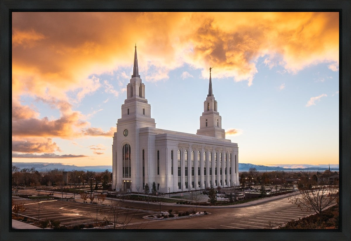 Layton Utah Fire in The Sky Gallery Wrap