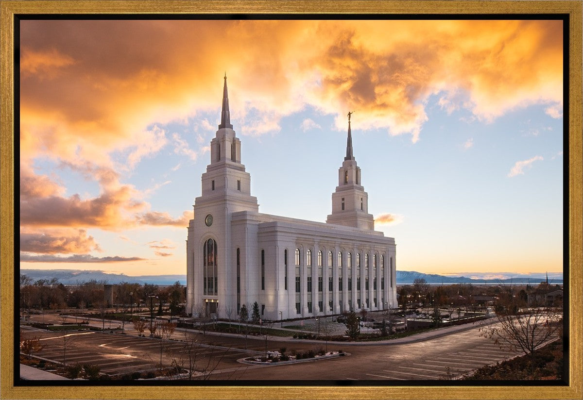 Layton Utah Fire in The Sky Gallery Wrap
