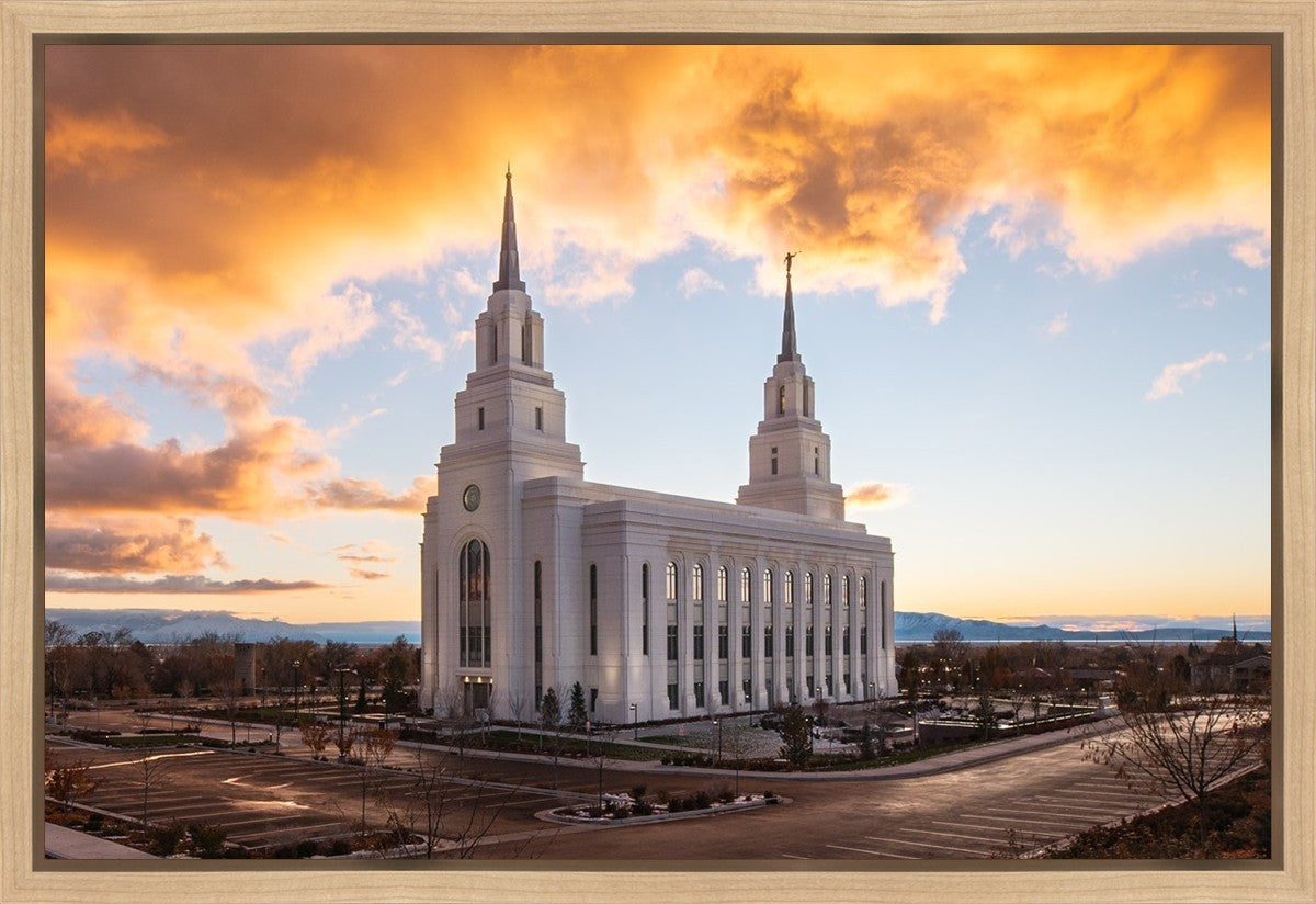 Layton Utah Fire in The Sky Gallery Wrap