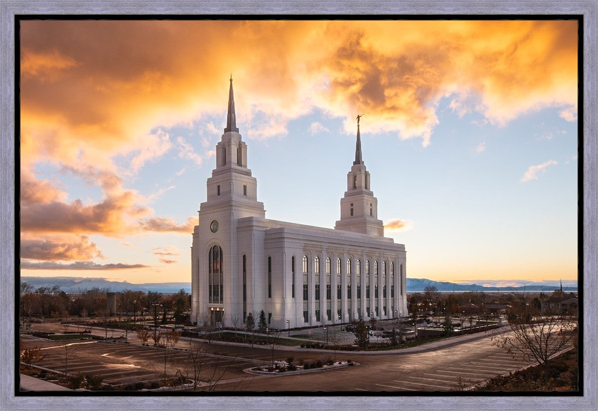 Layton Utah Fire in The Sky Gallery Wrap