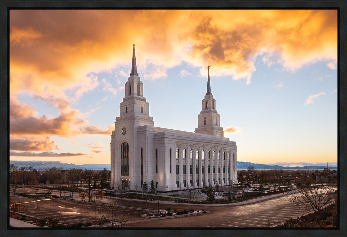 Layton Utah Fire in The Sky Gallery Wrap