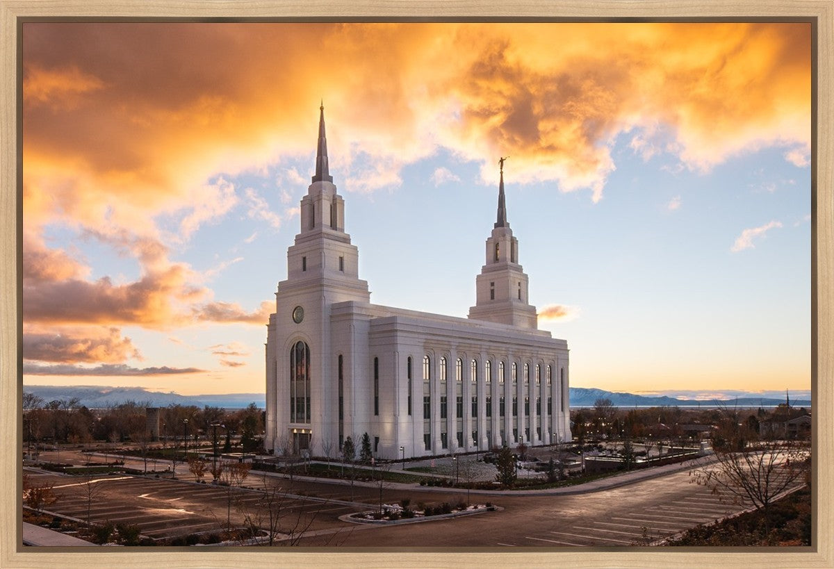 Layton Utah Fire in The Sky Gallery Wrap
