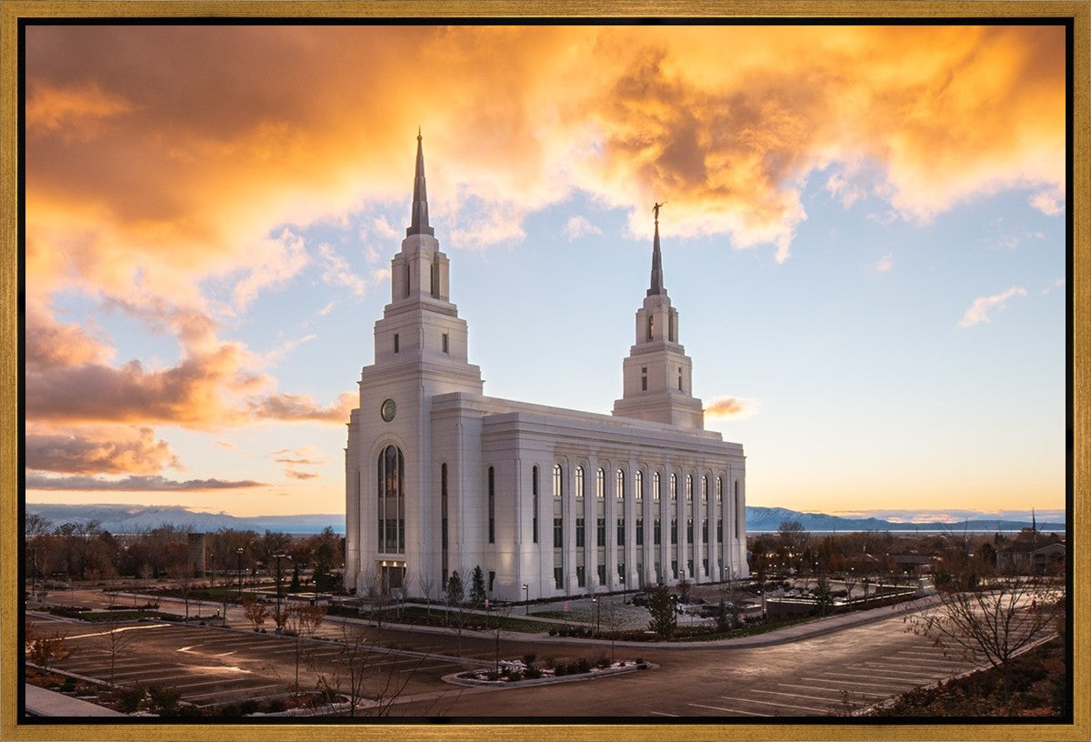 Layton Utah Fire in The Sky Gallery Wrap