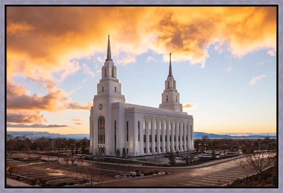 Layton Utah Fire in The Sky Gallery Wrap
