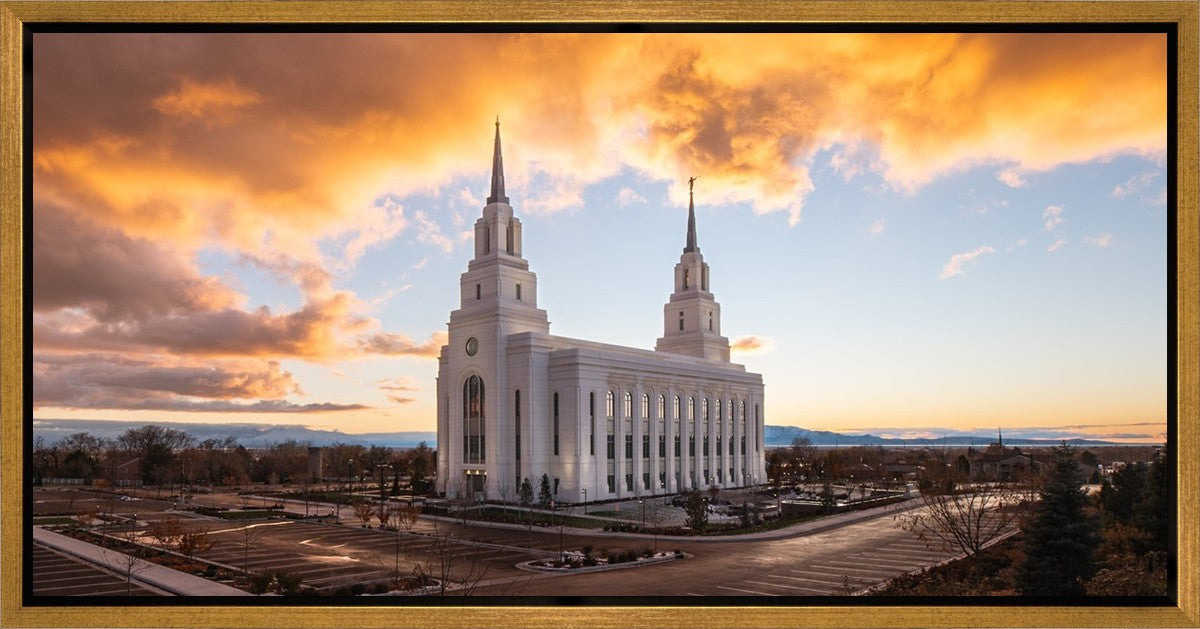 Layton Utah Fire in The Sky Gallery Wrap