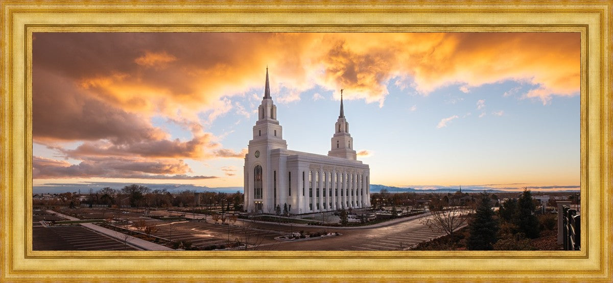 Layton Utah Fire in The Sky Large Wall Art