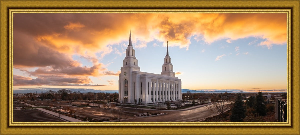 Layton Utah Fire in The Sky Large Wall Art