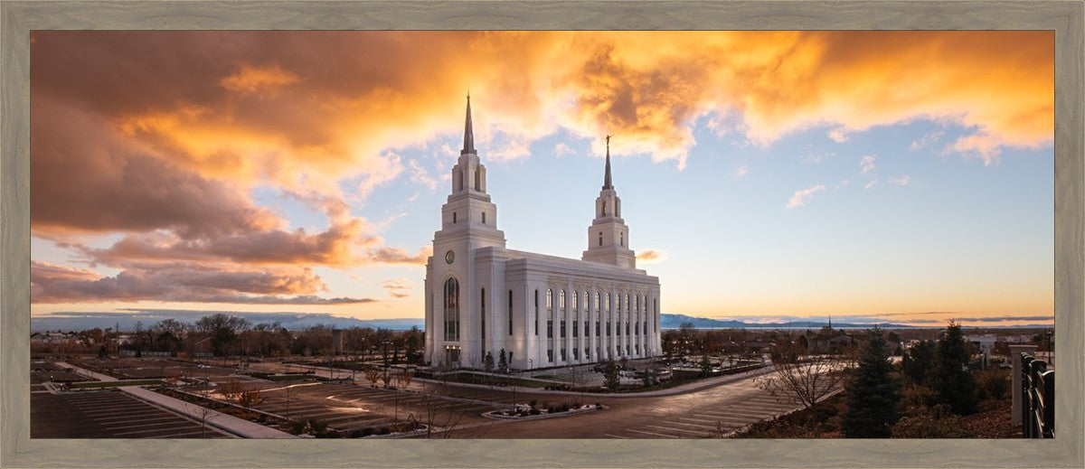Layton Utah Fire in The Sky Large Wall Art