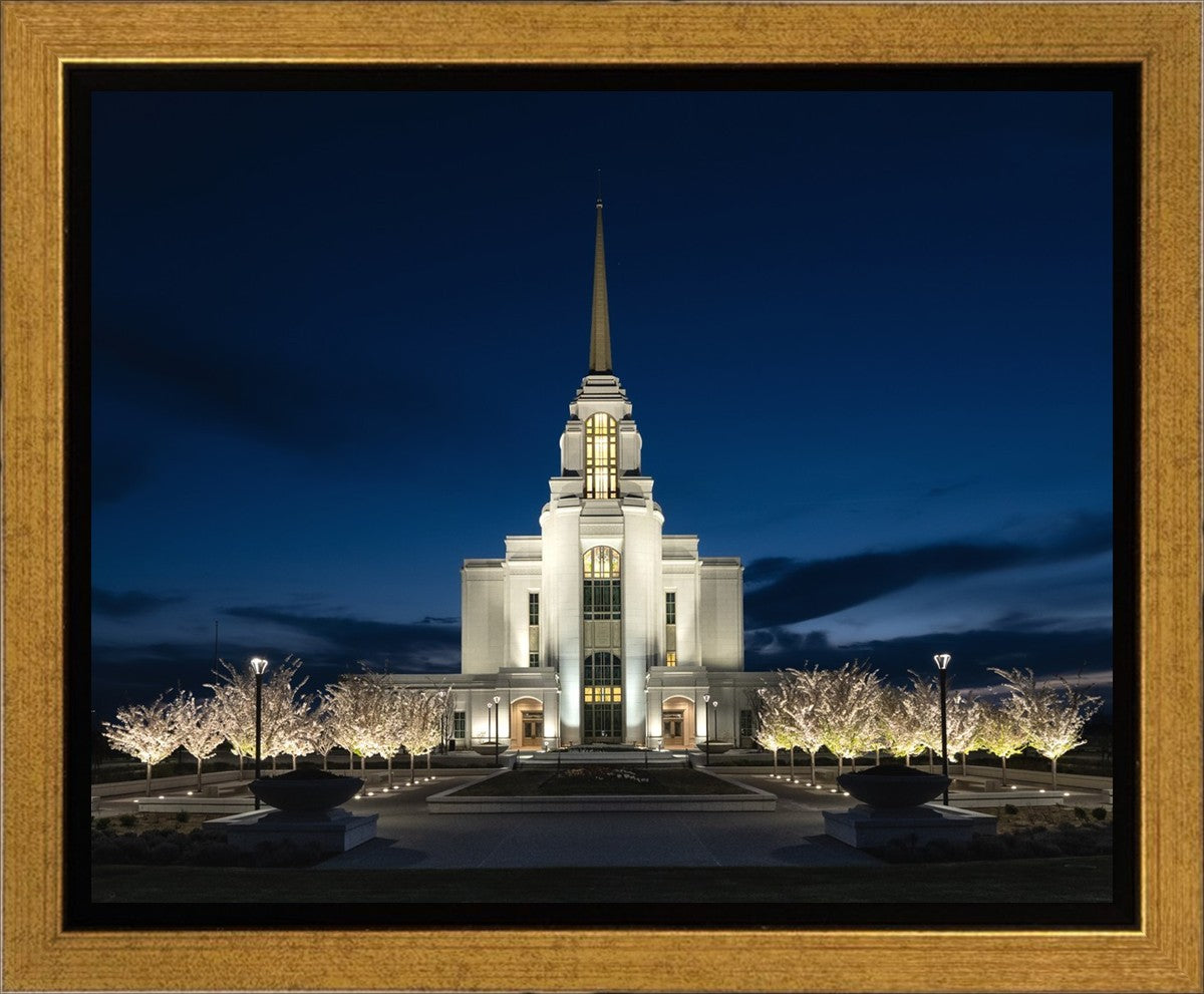Syracuse Utah Night Glow Gallery Wrap
