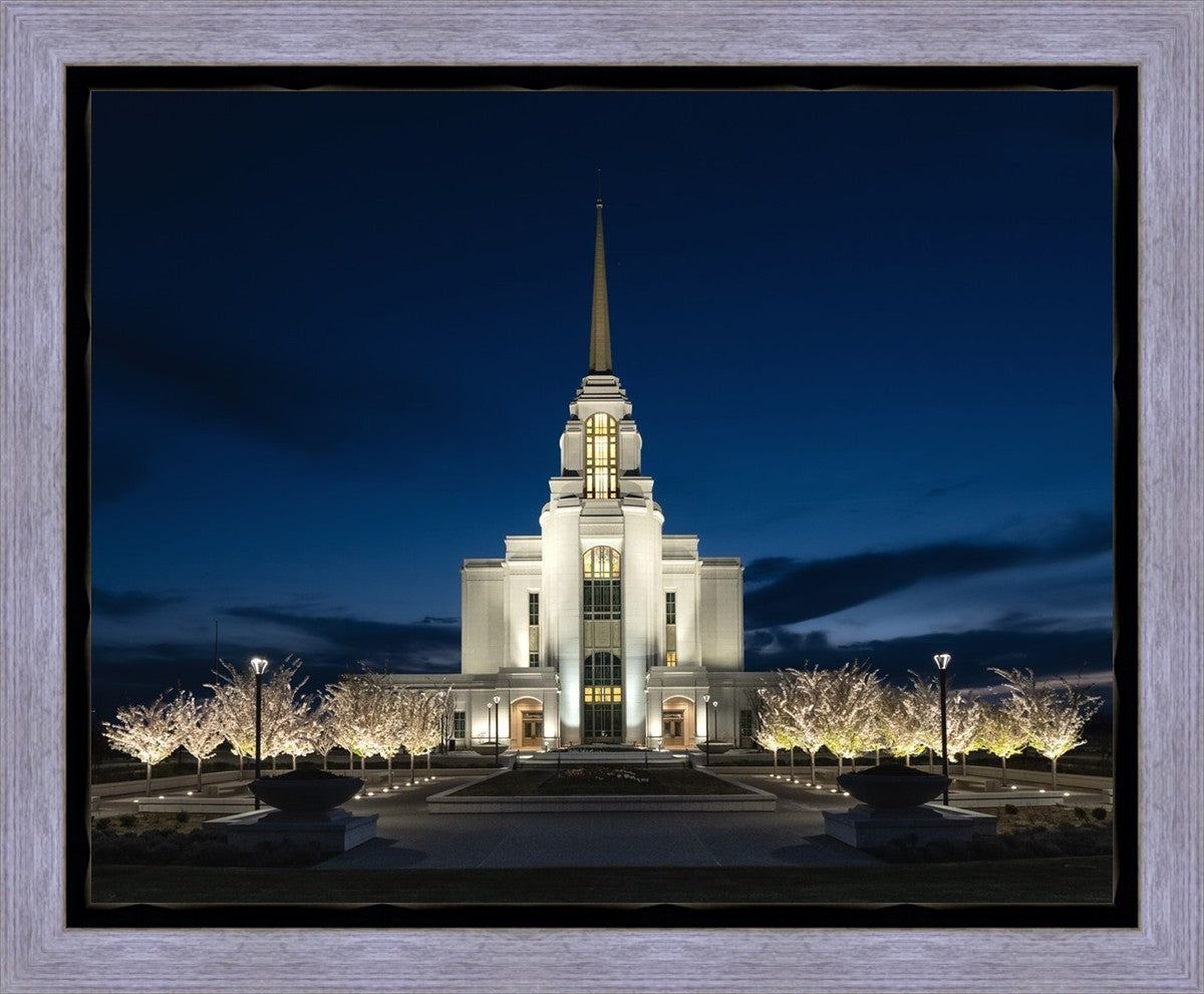 Syracuse Utah Night Glow Gallery Wrap