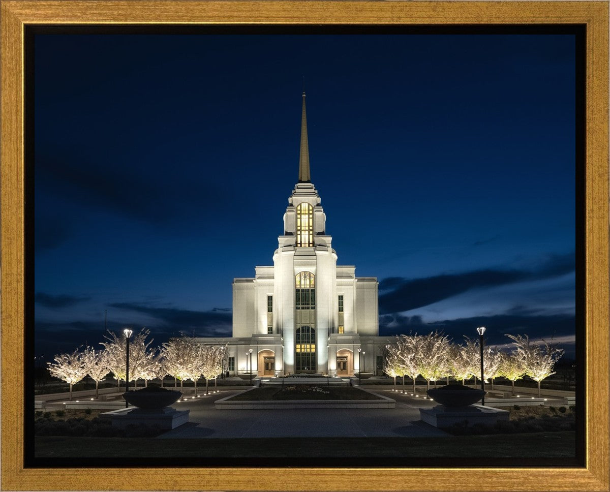 Syracuse Utah Night Glow Gallery Wrap