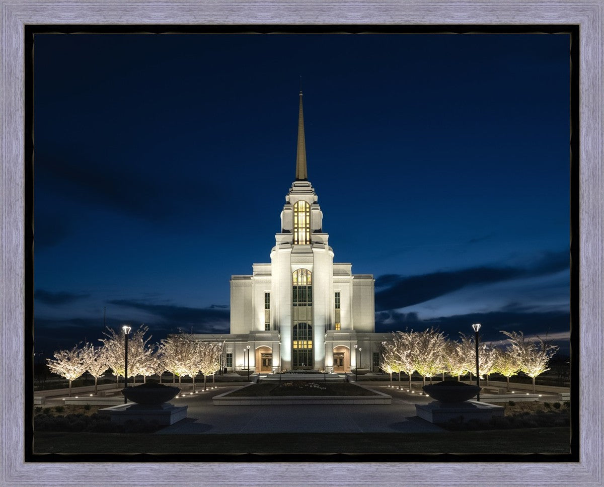 Syracuse Utah Night Glow Gallery Wrap