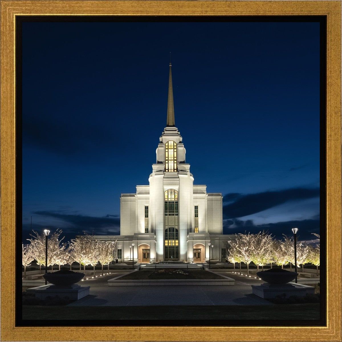 Syracuse Utah Night Glow Gallery Wrap