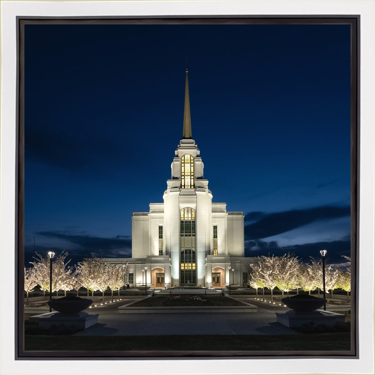 Syracuse Utah Night Glow Gallery Wrap