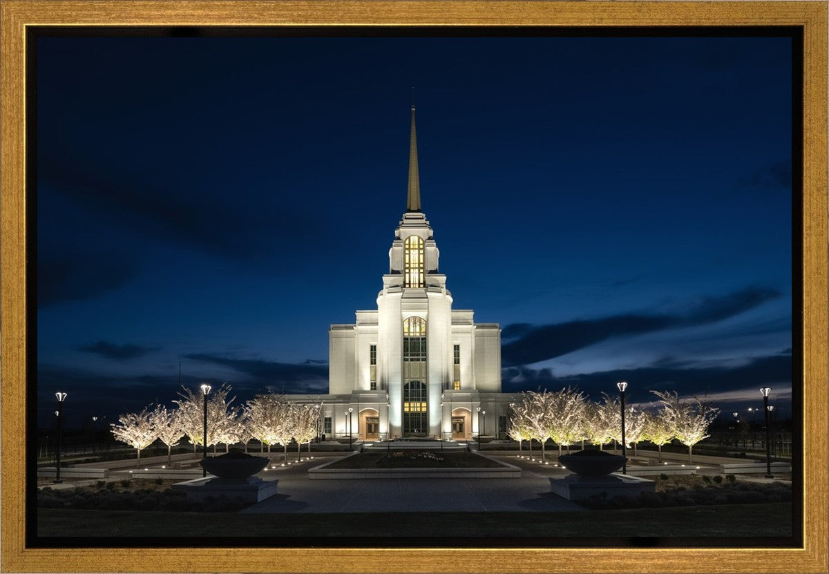 Syracuse Utah Night Glow Gallery Wrap
