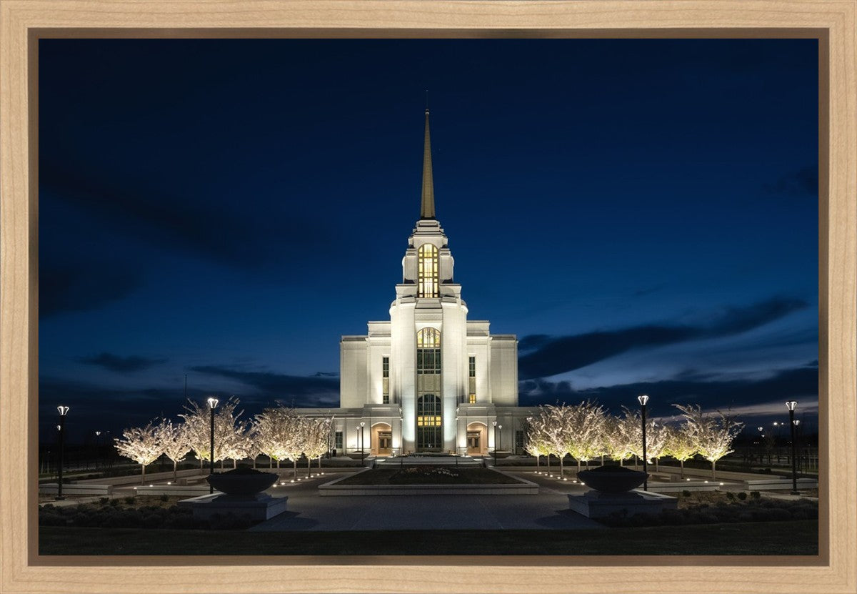 Syracuse Utah Night Glow Gallery Wrap