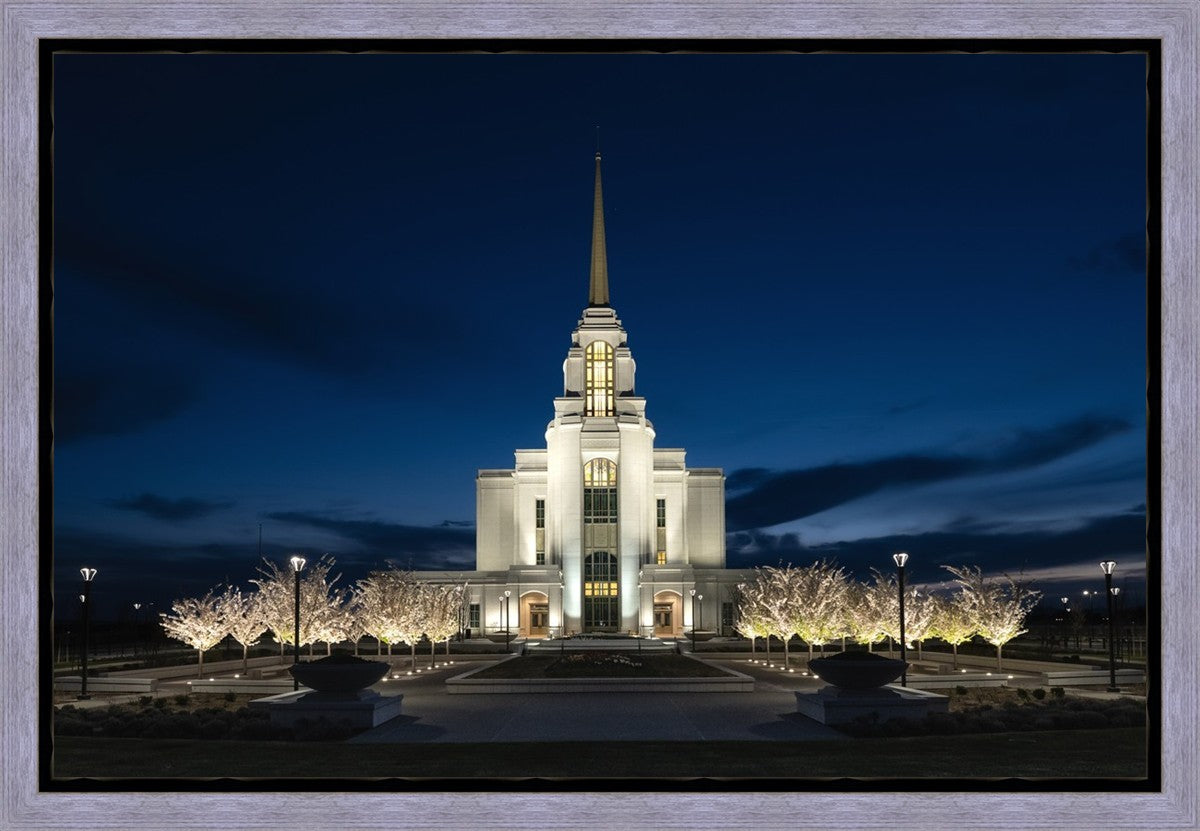 Syracuse Utah Night Glow Gallery Wrap