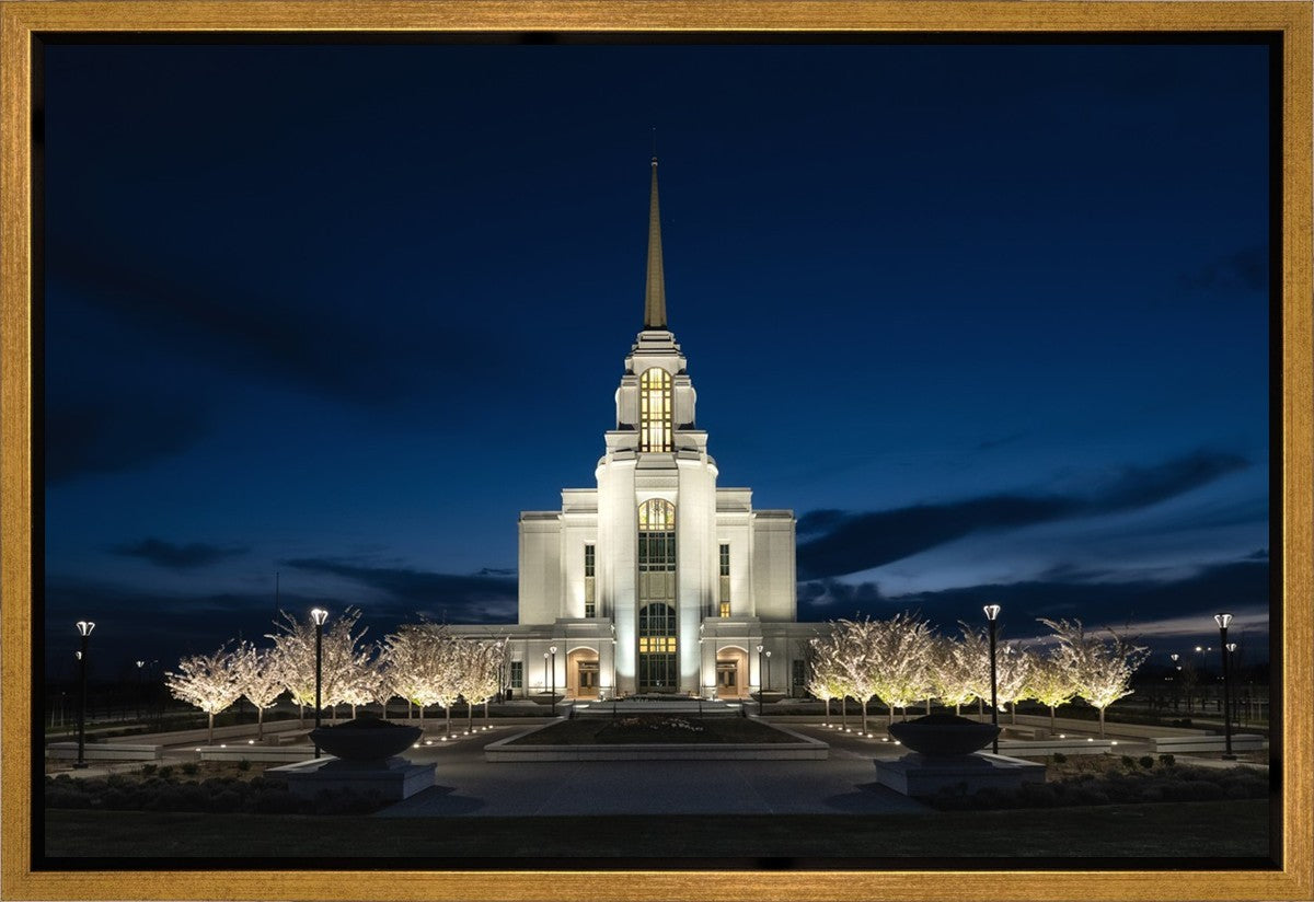 Syracuse Utah Night Glow Gallery Wrap