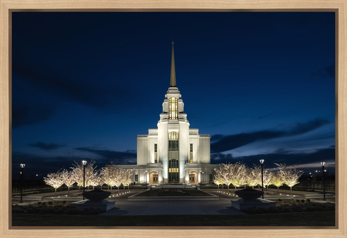 Syracuse Utah Night Glow Gallery Wrap