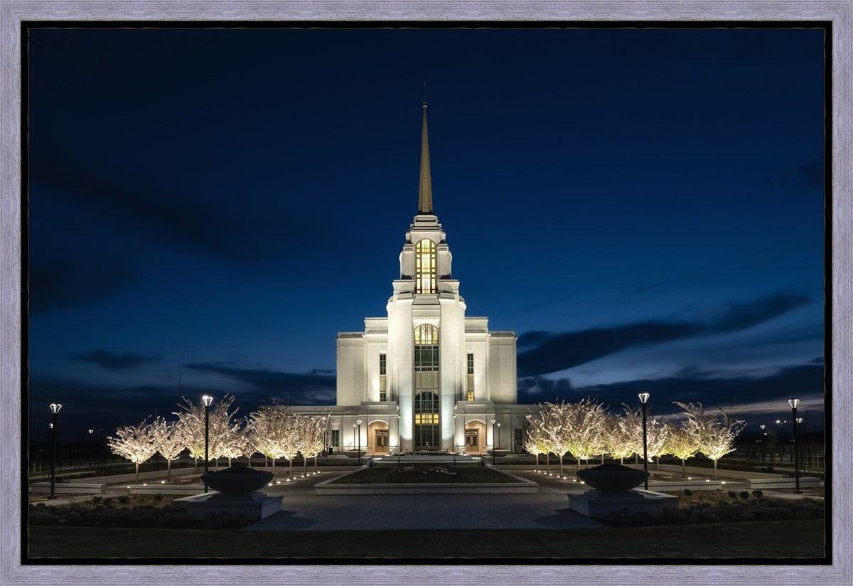 Syracuse Utah Night Glow Gallery Wrap