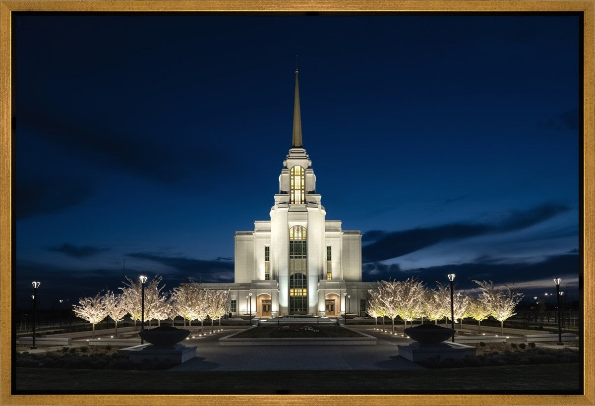 Syracuse Utah Night Glow Gallery Wrap
